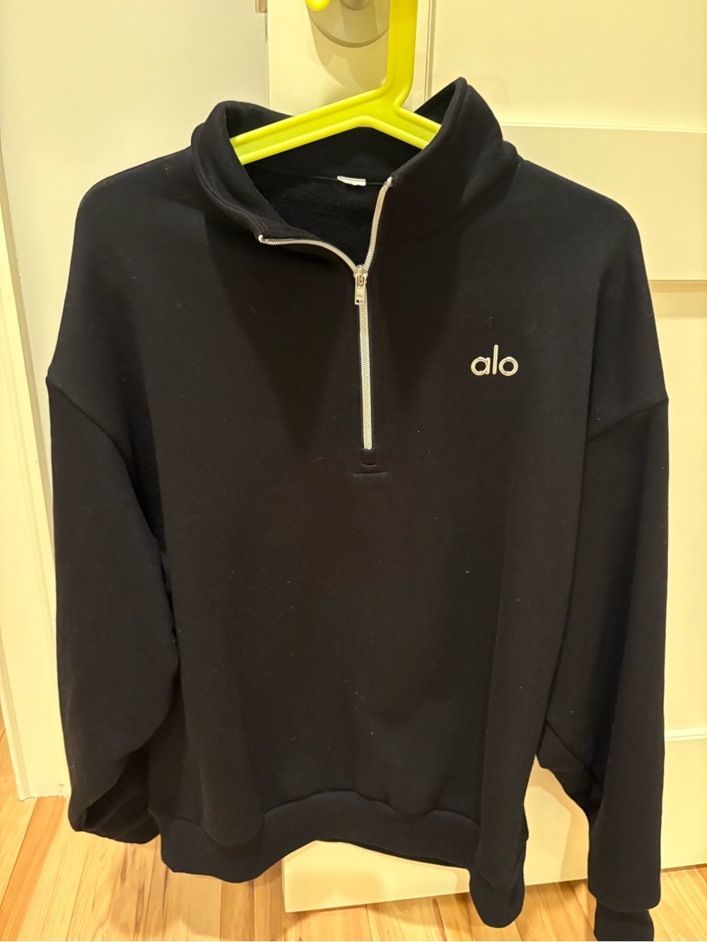 ALO Yoga Womens Black Half-Zip Pullover Sweater - Picture 2 of 2